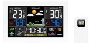 Solight TE81W-XL - Meteostanice s barevným LCD displejem 5V/2xAA + 2xAA