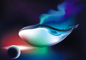 Fototapeta - Vesmírná velryba (245x170 cm)