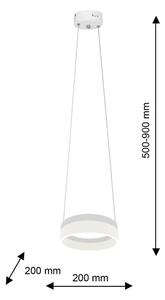 LED Lustr na lanku RING LED/12W/230V