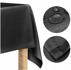 NEPROMOKAVÝ ubrus na vánoční stůl, silný, HLADKÝ, Elegantní, ČERNÝ 150x300