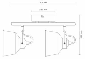 LED Stropní přisazené svítidlo 2xE14/8W/230V