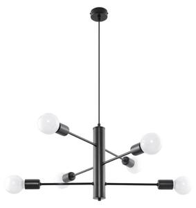 Sollux SL.0305 - Lustr na lanku DUOMO 6 6xE27/60W/230V černá