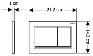 Geberit 115.080.01.1 - Splachovací tlačítko Omega30 21,2x14,2 cm bílá