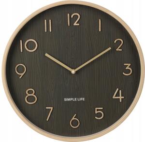 Nástěnné hodiny Home Styling Collection hnědé 38 Cm