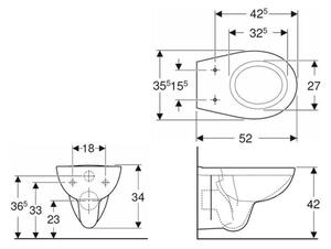 Kolo K93101000 - Závěsné WC Rimfree Rekord keramika/bílá