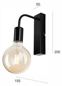 Nástěnné svítidlo ASTRID 1xE27/60W/230V lesklá černá