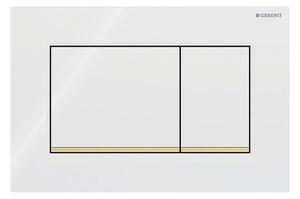 Geberit 115.883.KK.1 - Splachovací tlačítko Sigma30 24,6x16,4 cm bílá/zlatá