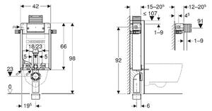Geberit 110.010.00.1 - Podomítkový modul pro závěsné WC Kombifix 98 cm