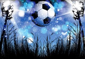 Fototapeta - Fotbalový míč v reflektorech (245x170 cm)