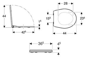 Kolo K90111000 - Záchodové prkénko Rekord duroplast/bílá