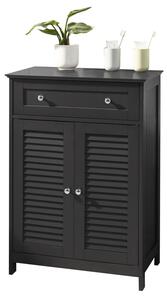 SoBuy FRG238-DG Koupelnová komoda Koupelnová skříňka Koupelnový nábytek Příborník Předsíňová skříňka Tmavě šedá 57x87x33cm