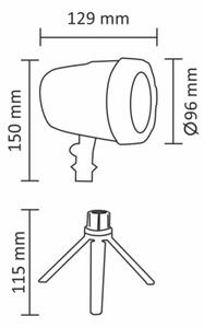 LED Venkovní laserový projektor LED/5W/230V IP44