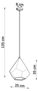 Sollux SL.0844 - Lustr na lanku PAVLUS 1xE27/60W/230V