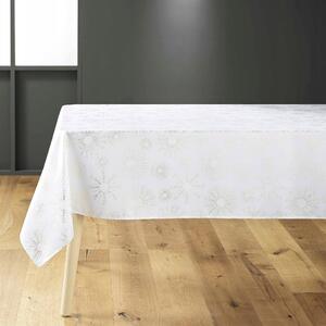 OBDÉLNÍKOVÝ UBRUS BÍLÝ DEKORAČNÍ NA STŮL DLOUHÝ 150x300 ZDOBENÝ