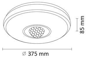 LED RGB Stmívatelné stropní svítidlo MAGIC DISCO LED/18W/230V + dálkové ovládání