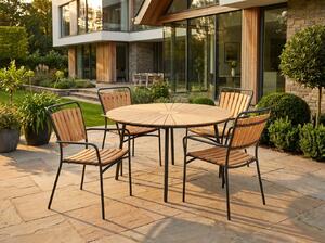 Zahradní set Cleveland, přírodní teak, pro 4 osoby – House Nordic