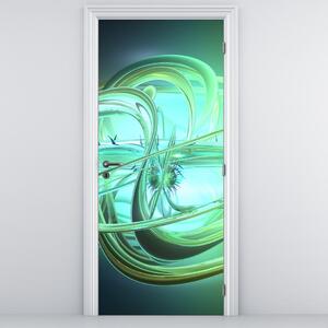Fototapeta na dveře - Zelená abstrakce (95x205cm)