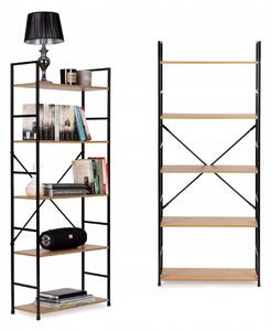 Regál ModernHome 58,5 cm x 144 cm x 23,5 cm, odstíny hnědé