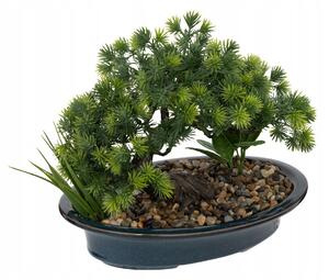 STROMEK BONSAI UMĚLÝ stromek v květináči umělý květ dekorativní 25 cm