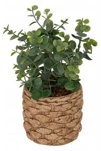 UMĚLÝ EUKALYPTUS ZELENÝ V KVĚTINÁČI, výška 27 cm, UMĚLÁ ROSTLINA