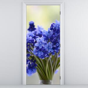Fototapeta na dveře - Kytice modrých květů (95x205cm)