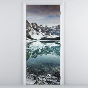 Fototapeta na dveře - Jezero v zimě (95x205cm)