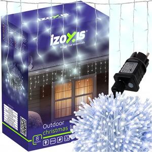 Světelný závěs Izoxis 301 - 500 LED diod, studená bílá, do zásuvky, 40 cm