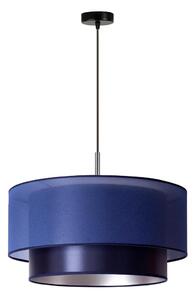 Duolla - Lustr na lanku NANTES 1xE27/15W/230V pr. 45 cm modrá/stříbrná