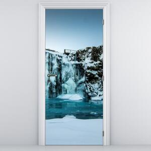 Fototapeta na dveře - Zamrzlé vodopády (95x205cm)