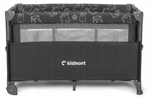 Cestovní postýlka Kidnort 68 x 128 cm šedá