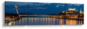 Obraz Bratislavy s hradem (170x50 cm)