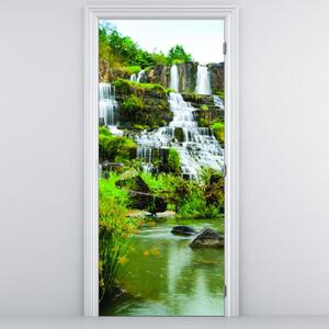 Fototapeta na dveře - Vodopády se zelení (95x205cm)