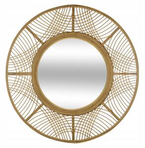 ZRCADLO BOHO bambusový rám KULATÉ VELKÉ Ø 70 cm