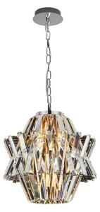 Křišťálový lustr na řetězu CROWN 4xE14/40W/230V chrom