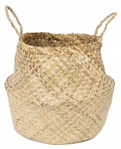 Pletený úložný košík Compactor Belly L,mořská tráva přírodní, 45 x 36 cm