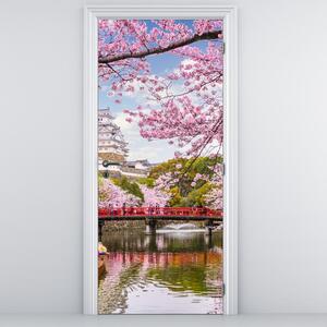 Fototapeta na dveře - Japonské třešně (95x205cm)