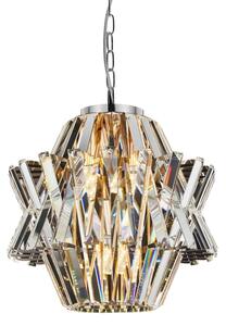 Křišťálový lustr na řetězu CROWN 4xE14/40W/230V chrom