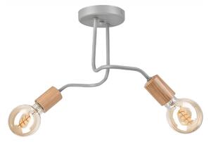 Lamkur Přisazený lustr CONOR 2xE27/60W/230V dub/šedá LA47379