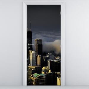 Fototapeta na dveře - Město v oblacích (95x205cm)