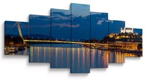 Obraz Bratislavy s hradem (210x100 cm)