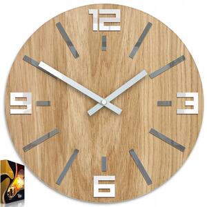 MODERNÍ NÁSTĚNNÉ HODINY DUB MARKO UNIKÁT