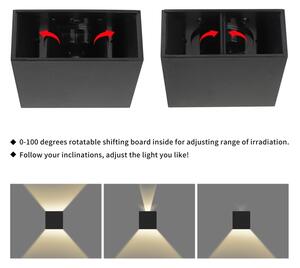 Brilagi - LED Venkovní nástěnné svítidlo DOUBLERAY LED/4W/230V černá IP65