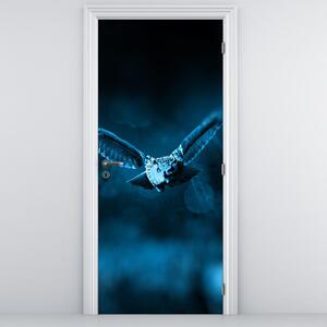 Fototapeta na dveře - Letící sova (95x205cm)