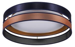 Duolla-LED Stropní svítidlo ROLLER DUO SHINY LED/24W/230V pr. 45 cm modrá/měděná