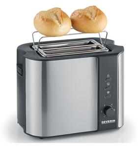 Severin AT 2589 - Topinkovač s dvěma otvory 800W/230V nerez/černá