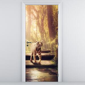 Fototapeta na dveře - Tygr v džungli (95x205cm)