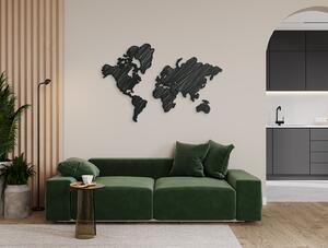 Drevko Moderní dekorace mapa světa na zeď