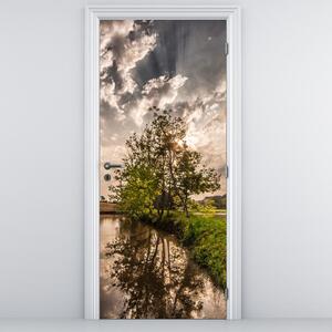 Fototapeta na dveře - Příroda s paprsky (95x205cm)