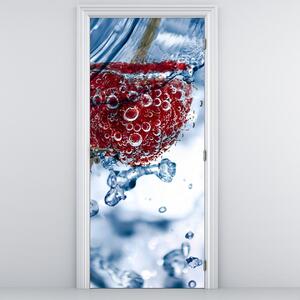Fototapeta na dveře - Detail maliny ve vodě (95x205cm)