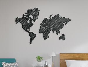 Drevko Moderní dekorace mapa světa na zeď